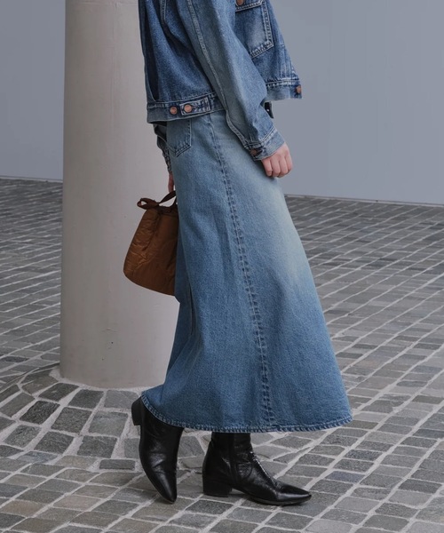 AUTHEN(オーセン)の「【AUTHEN】オーセン/ DENIM MAXI SKIRT(レディース)(スカート・レディース・インディゴブルー・27inch/25inch/23inch)」の2枚目の写真