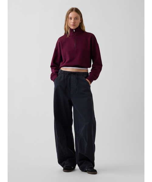 GAP（ギャップ）の「ヴィンテージソフト オーバーサイズ ハーフジップ ウェッジ プルオーバー（スウェット・レディース・グレー/ブラック/レッド・XL/XS/S/L/M/XXS）」の5枚目の写真