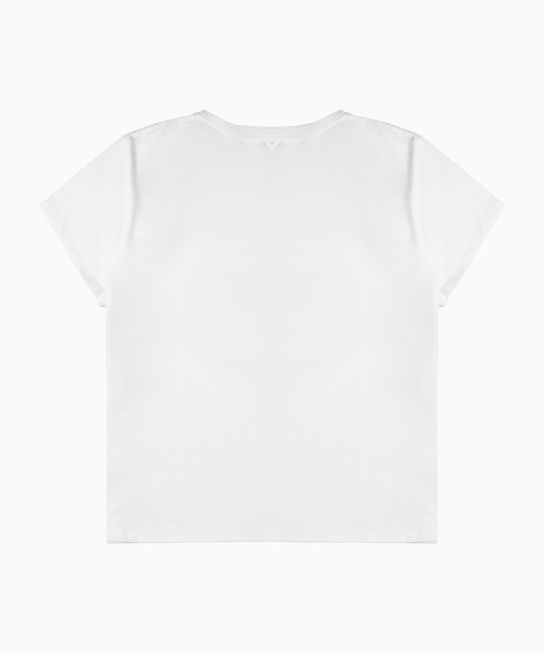 MOON FAIRY（ムーンフェアリー）の「HEART レディース クロップ半袖Tシャツ [ホワイト]（Tシャツ/カットソー・レディース・その他・FREE）」の3枚目の写真