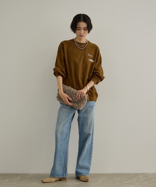 SALON adam et rope'(サロン アダム エ ロペ)の「【W S(ドゥーブル)】プードルライクファードロストバッグ(ショルダーバッグ・レディース・ベージュ系その他・FREE)」の9枚目の写真