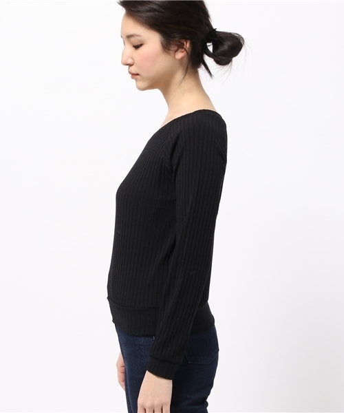 OUTLET(アウトレット)の「【who's who Chico】トタンテレコ長袖PO(Tシャツ/カットソー・レディース・ブラック/アイボリー/ライトグレー・FREE)」の6枚目の写真