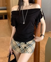 オフショル オフショルダー」に該当するトップス（ブラック/黒色系
