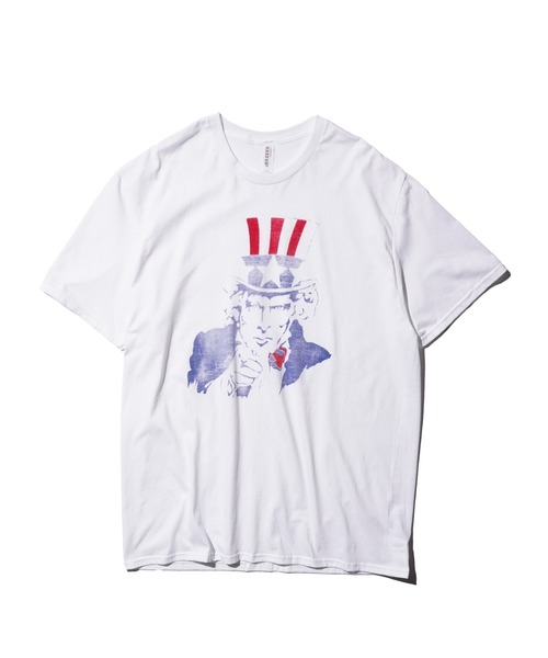 JERZEES(ジャージーズ)の「JERZEES / "UNCLE SAM" SS TEE(Tシャツ/カットソー・メンズ・ホワイト/ライトグレー・LARGE/X-LARGE)」の1枚目の写真