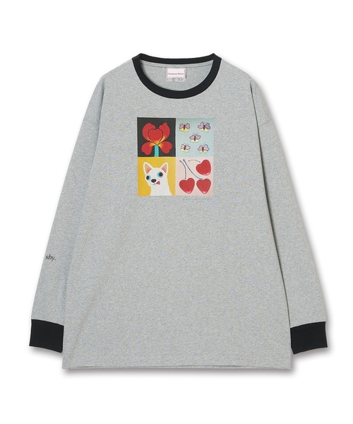 Common Noun(コモン ナウン)の「"HEART" Kana Akiyama 天竺ロンT(Tシャツ/カットソー・レディース・杢グレー/ホワイト・L/M)」の2枚目の写真
