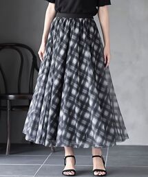 ホットフィックスチェックチュールスカート
