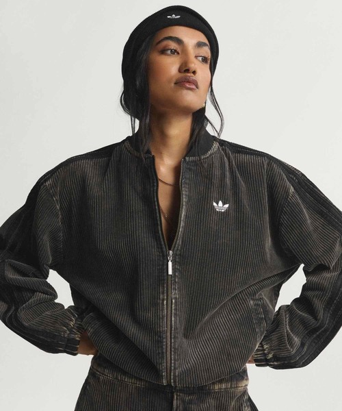 adidas(アディダス)の「コーデュロイ SST ジャケット / アディダスオリジナルス adidas Originals(ジャージ・レディース・ブラック・XX-LARGE/LARGE/MEDIUM/SMALL/X-LARGE/X-SMALL)」の1枚目の写真