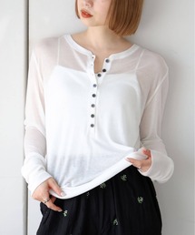 【ZOZO限定】シアーヘンリーネックロンT