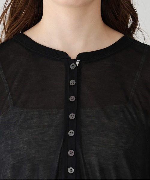 tiptop(ティップトップ)の「【ZOZO限定】シアーヘンリーネックロンT(Tシャツ/カットソー・レディース・オフホワイト/グレー/ブラック・FREE)」の12枚目の写真