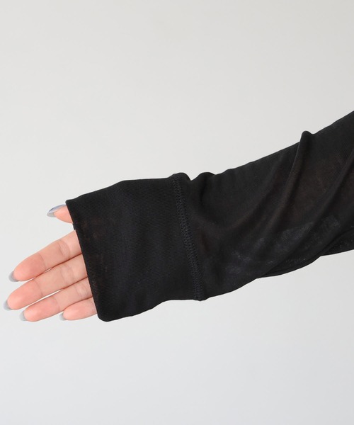 tiptop(ティップトップ)の「【ZOZO限定】シアーヘンリーネックロンT(Tシャツ/カットソー・レディース・オフホワイト/グレー/ブラック・FREE)」の14枚目の写真