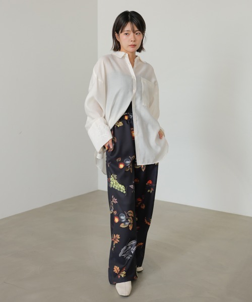 Bab（バブ）の「ボタニカルプリントイージーパンツ（その他パンツ・レディース・アイボリー/ブラック・M）」の17枚目の写真