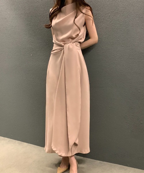 FAVORITO(ファヴォリート)の「リボンノースリーブワンピース(ワンピース・レディース・ピンク/ベージュ/ネイビー・F)」の18枚目の写真