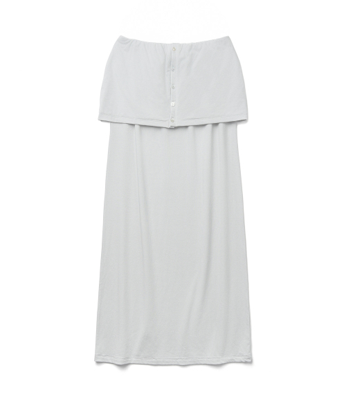 TTUDEMENT(トュードメント)の「H-LINE JERSEY MAXI SKIRT LIGHT GREY(スカート・レディース・その他・SMALL/MEDIUM)」の2枚目の写真
