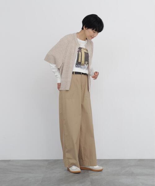 human woman(ヒューマンウーマン)の「◆【マルチサイズ / ウォッシャブル】ピーチポプリンベイカーパンツ(その他パンツ・レディース・ベージュ/カーキ・LARGE/SMALL/MEDIUM)」の7枚目の写真