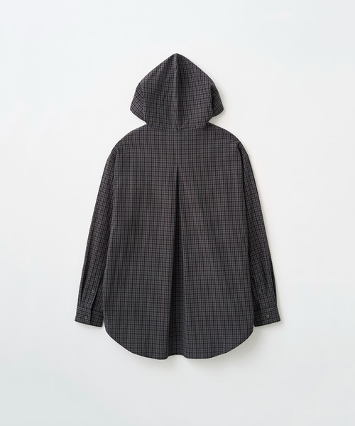 Juha(ユハ)の「WASHED MINI CHECK HOODED SHIRT(シャツ/ブラウス・メンズ・ベージュ/ブラック・3/4)」の11枚目の写真