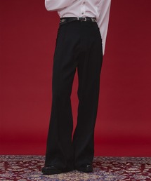 【SEME】side lace slim flare pants