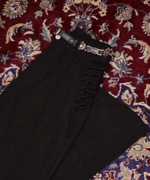 Ellno Loset(エルノロゼット)の「【SEME】side lace slim flare pants(スラックス・メンズ・ブラック・LARGE/MEDIUM/SMALL)」の12枚目の写真