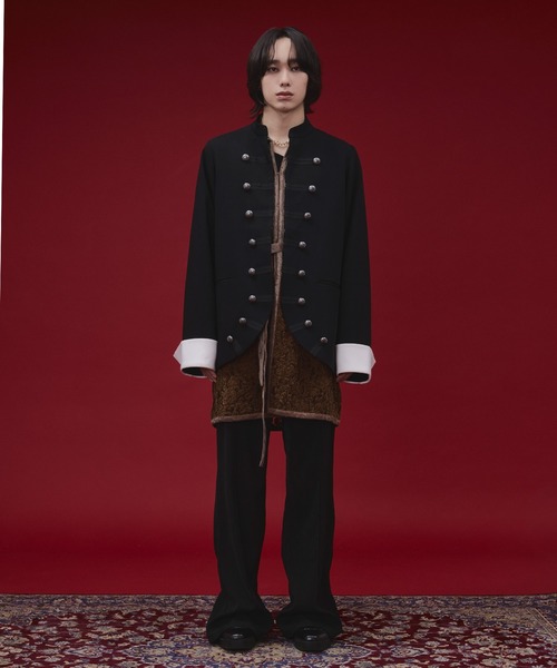 Ellno Loset(エルノロゼット)の「【SEME】side lace slim flare pants(スラックス・メンズ・ブラック・LARGE/MEDIUM/SMALL)」の2枚目の写真