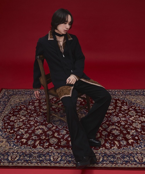 Ellno Loset(エルノロゼット)の「【SEME】side lace slim flare pants(スラックス・メンズ・ブラック・LARGE/MEDIUM/SMALL)」の11枚目の写真