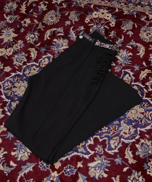 Ellno Loset(エルノロゼット)の「【SEME】side lace slim flare pants(スラックス・メンズ・ブラック・LARGE/MEDIUM/SMALL)」の13枚目の写真