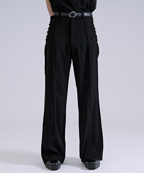 Ellno Loset(エルノロゼット)の「【SEME】side lace slim flare pants(スラックス・メンズ・ブラック・LARGE/MEDIUM/SMALL)」の15枚目の写真