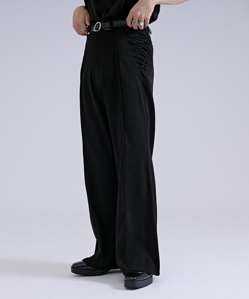 Ellno Loset(エルノロゼット)の「【SEME】side lace slim flare pants(スラックス・メンズ・ブラック・LARGE/MEDIUM/SMALL)」の18枚目の写真