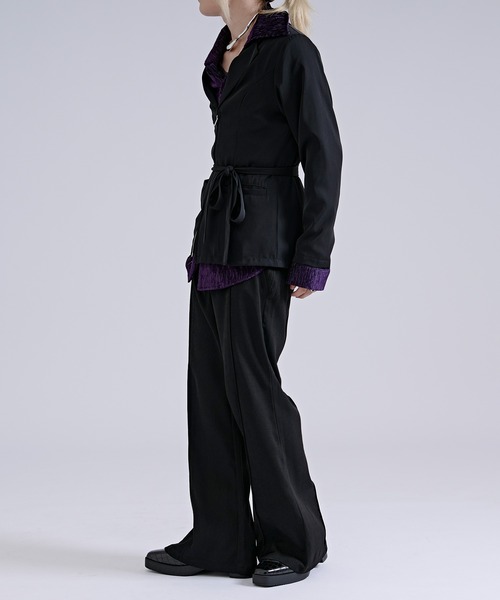 Ellno Loset(エルノロゼット)の「【SEME】side lace slim flare pants(スラックス・メンズ・ブラック・LARGE/MEDIUM/SMALL)」の20枚目の写真