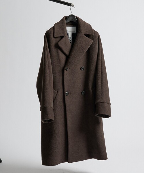ABAHOUSE(アバハウス)の「【TICCA/ティッカ】別注 ウール テントコート / チェスターコート(チェスターコート・メンズ・ブラック系その他/ブラウン・フリー)」の1枚目の写真