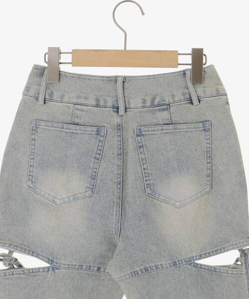 MAJESTIC LEGON(マジェスティックレゴン)の「サイドスリットロマンティックフレアデニム(デニムパンツ・レディース・サックスブルー・MEDIUM/SMALL)」の13枚目の写真