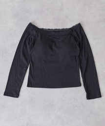 レーストリムカップ付オフショルＴＯＰＳ