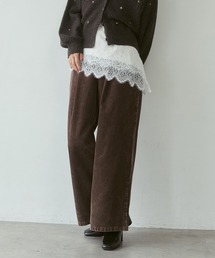 コーデュロイ ワイドパンツ