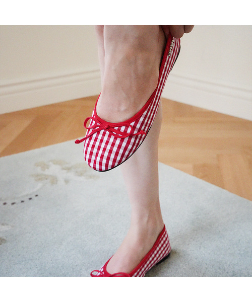 OMNIPOTENT(オムニポテント)の「(226) omn Picnic Flat shoes _4colors(バレエシューズ・レディース・ブラック/レッド/ブルー/グリーン・23cm/23.5cm/24cm/24.5cm/25cm)」の4枚目の写真