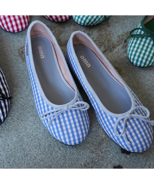 OMNIPOTENT(オムニポテント)の「(226) omn Picnic Flat shoes _4colors(バレエシューズ・レディース・ブラック/レッド/ブルー/グリーン・23cm/23.5cm/24cm/24.5cm/25cm)」の3枚目の写真
