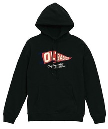 Ol' Basics(オール・ベーシックス) プルパーカー スウェット フラッグイラスト ロゴ プリント 裏毛 トップス レディース ユニセックス
