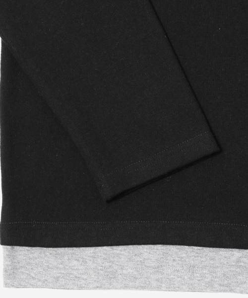 ADHOC(アドホック)の「メンズ ダブルヘンリーネック Tシャツ (BLACK) (HC8LT06)(Tシャツ/カットソー・メンズ・その他・95/100/105)」の4枚目の写真