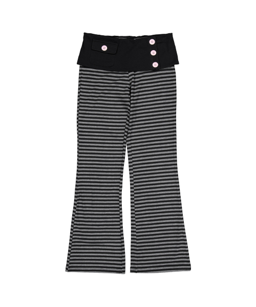SETUP-EXE(セットアップイーエックスイー)の「SKULL LOGO STRIPE フレアパンツ / ブラック(その他パンツ・レディース・その他・SMALL/MEDIUM)」の4枚目の写真