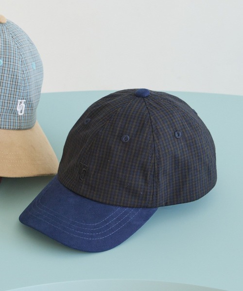 UNIVERSAL OVERALL（ユニバーサルオーバーオール）の「【UNIVERSAL OVERALL】別注チェック6パネルCAP(KIDS)（キャップ・キッズ・ブラウン/ブルー/チャコール・FREE）」の15枚目の写真