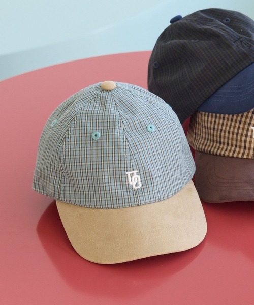 UNIVERSAL OVERALL（ユニバーサルオーバーオール）の「【UNIVERSAL OVERALL】別注チェック6パネルCAP(KIDS)（キャップ・キッズ・ブラウン/ブルー/チャコール・FREE）」の17枚目の写真