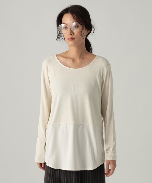 Elura(エルーラ)の「ジンジャーモイスト裾レイヤー/1075329(Tシャツ/カットソー・レディース・ホワイト系その他/ブラック/ホワイト・FREE)」の19枚目の写真
