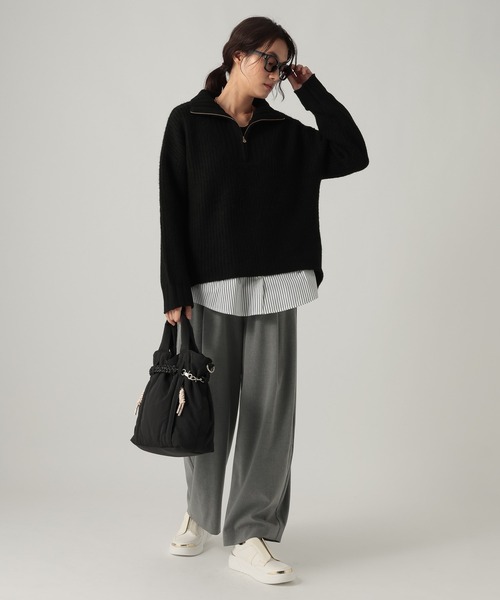 Elura(エルーラ)の「ジンジャーモイスト裾レイヤー/1075329(Tシャツ/カットソー・レディース・ホワイト系その他/ブラック/ホワイト・FREE)」の15枚目の写真