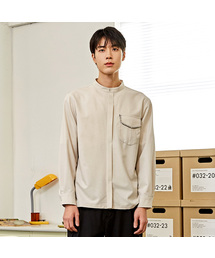 バンドネックボタンホールポケットシャツ CXS23WWSHA89 BEI