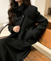 スタンドカラーダブルブレストジャケット