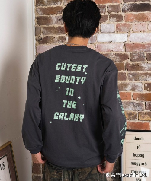 STAR WARS(スターウォーズ)の「WEGO/【26年秋冬新作】SWマンダロリアンアンドグローグーT(Tシャツ/カットソー・メンズ・ホワイト/スミクロ・MEDIUM/LARGE)」の5枚目の写真