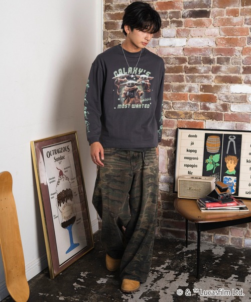 STAR WARS(スターウォーズ)の「WEGO/【26年秋冬新作】SWマンダロリアンアンドグローグーT(Tシャツ/カットソー・メンズ・ホワイト/スミクロ・MEDIUM/LARGE)」の8枚目の写真