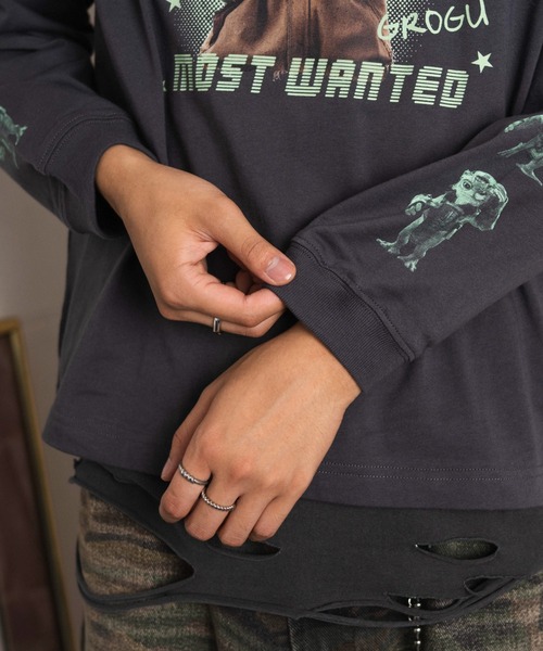 STAR WARS(スターウォーズ)の「WEGO/【26年秋冬新作】SWマンダロリアンアンドグローグーT(Tシャツ/カットソー・メンズ・ホワイト/スミクロ・MEDIUM/LARGE)」の12枚目の写真
