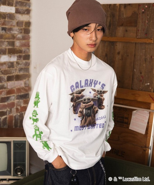 STAR WARS(スターウォーズ)の「WEGO/【26年秋冬新作】SWマンダロリアンアンドグローグーT(Tシャツ/カットソー・メンズ・ホワイト/スミクロ・MEDIUM/LARGE)」の14枚目の写真