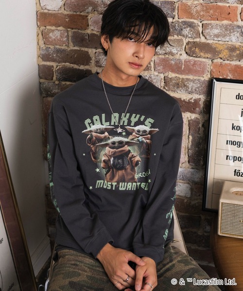 STAR WARS(スターウォーズ)の「WEGO/【26年秋冬新作】SWマンダロリアンアンドグローグーT(Tシャツ/カットソー・メンズ・ホワイト/スミクロ・MEDIUM/LARGE)」の17枚目の写真