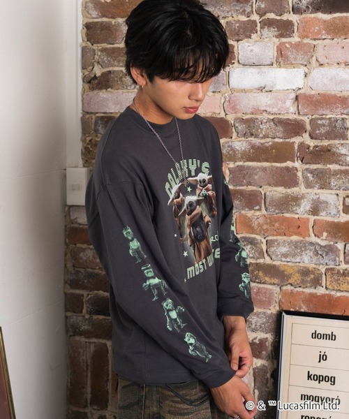 STAR WARS(スターウォーズ)の「WEGO/【26年秋冬新作】SWマンダロリアンアンドグローグーT(Tシャツ/カットソー・メンズ・ホワイト/スミクロ・MEDIUM/LARGE)」の18枚目の写真