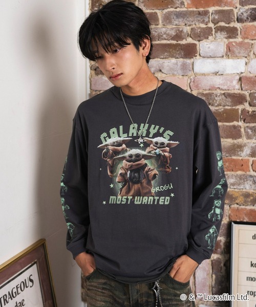 STAR WARS(スターウォーズ)の「WEGO/【26年秋冬新作】SWマンダロリアンアンドグローグーT(Tシャツ/カットソー・メンズ・ホワイト/スミクロ・MEDIUM/LARGE)」の21枚目の写真