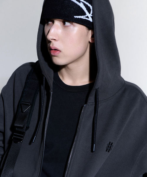 BEENTRILL（ビントリル）の「URBAN ニットライクジップアップフード（チャコール）（ジャージ・レディース・その他・SMALL/MEDIUM/LARGE/X-LARGE）」の6枚目の写真