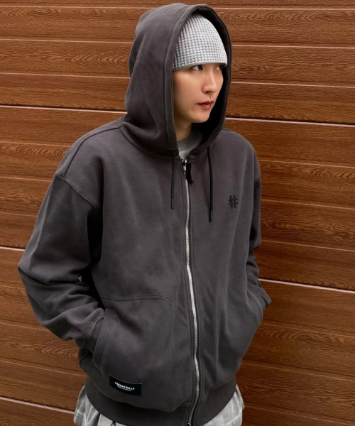 BEENTRILL（ビントリル）の「URBAN ニットライクジップアップフード（チャコール）（ジャージ・レディース・その他・SMALL/MEDIUM/LARGE/X-LARGE）」の8枚目の写真